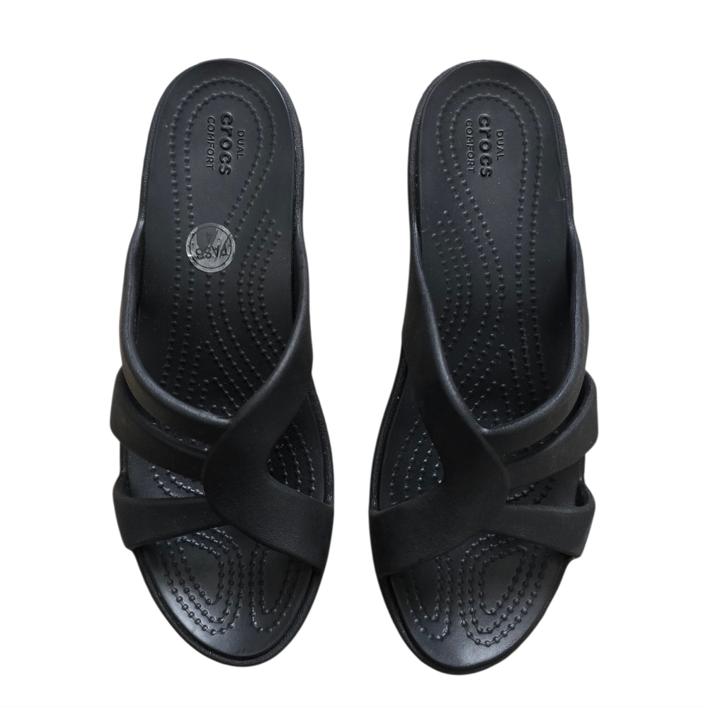Crocs Sanrah Strappy Wedge Sandals - Picture 2 of 6